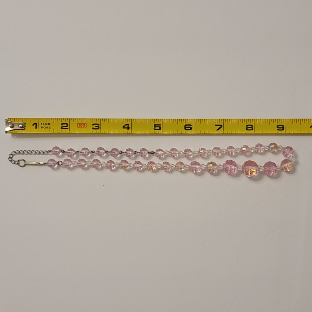 Pink Translucent Beaded Necklace and Earings Bundle - Picture 4 of 8